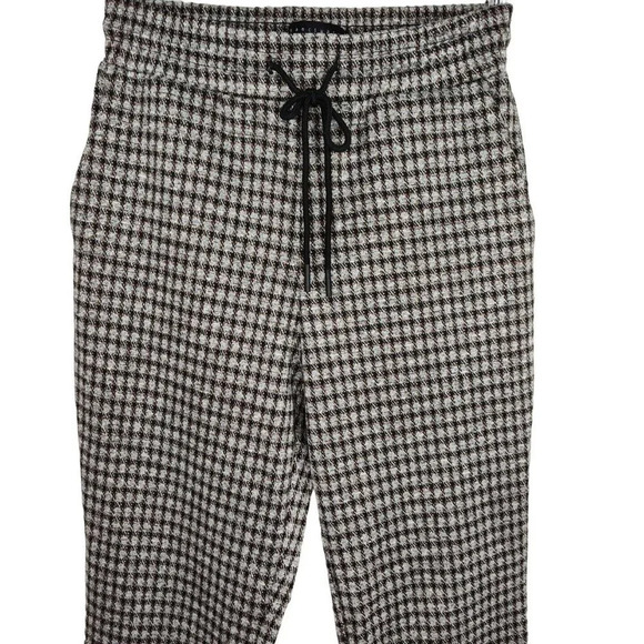 Sanctuary Pants Pull On Skinny Tapered Leg Women Size XS Black Brown Gray Plaid - Picture 2 of 10